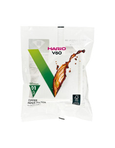 Paper filters Hario V60-01 100 pcs, white (VCF-01-100W)