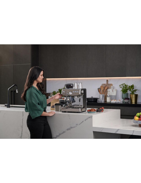 Pakový kávovar SAGE SES876BTR šedý THE BARISTA EXPRESS™ IMPRESS