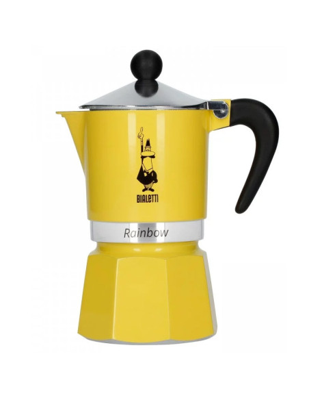 BAZAR - Bialetti Rainbow 3 yellow moka pot