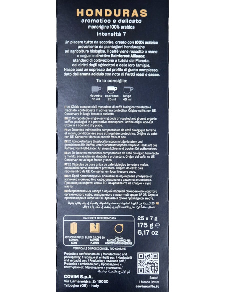 E.S.E. Pods Covim Honduras 100% Arabica, 25 servings