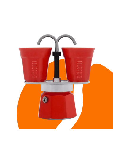 Gift set Bialetti Mini Express 2 cups red