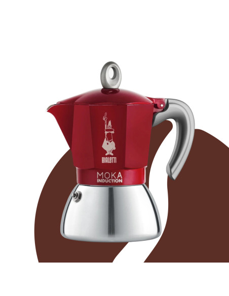 Bialetti Moka Induction 4 šálky červená