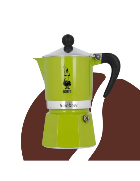Bialetti Rainbow 3 green moka pot