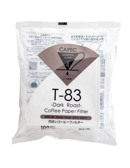 Cafec Dark Roast papírové filtry vel. 02, 100 ks (DC4-100W)