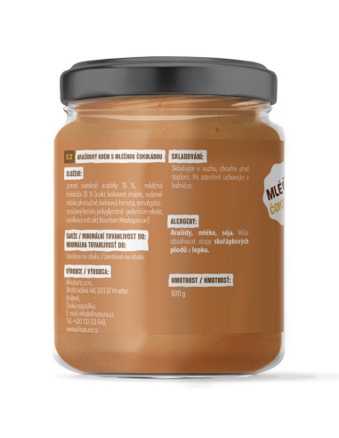 Allnature Peanut Butter with Milk Chocolate 500 g