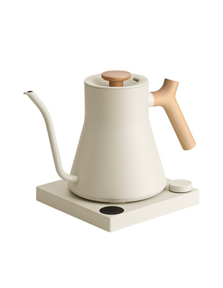 Fellow Stagg EKG PRO 900 ml Electric Kettle, Sesame with Wooden Handle