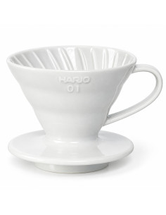 Hario dripper V60-01 keramický - bílý (VDC-01W)