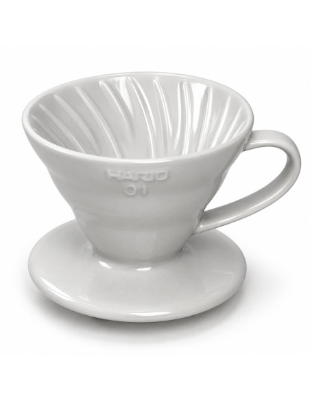 Hario dripper V60-01 keramický - bílý (VDC-01W)