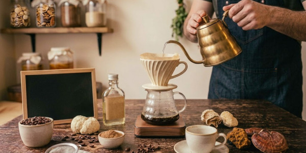 Příprava kávy v Hario V60