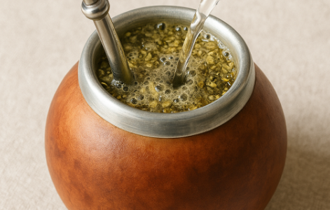 Príprava Yerba maté v kalabasu