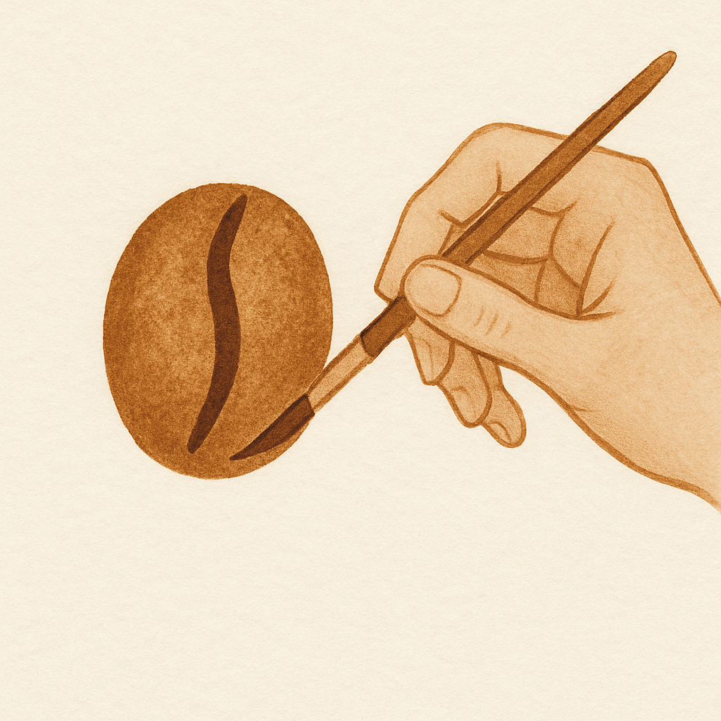 Painting with coffee